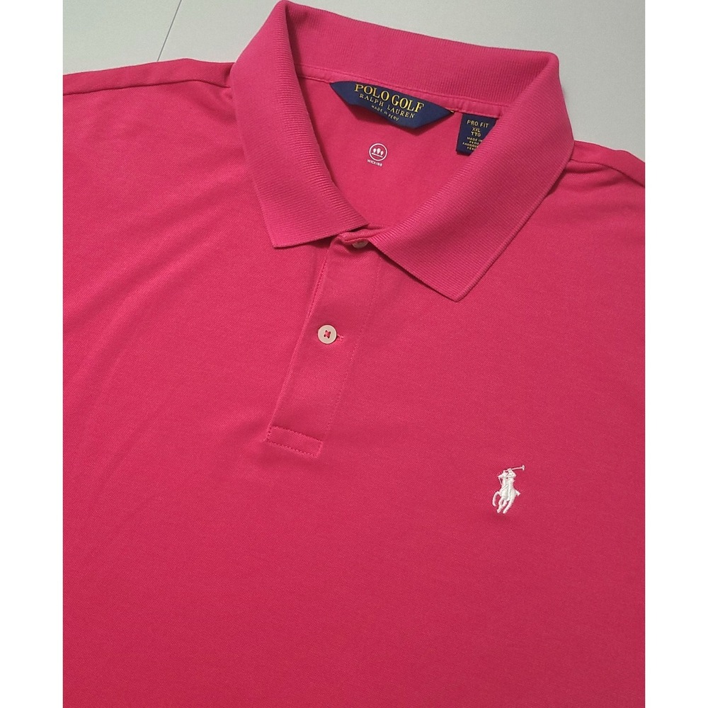 Polo Golf Ralph Lauren Shirt Mens 2XLarge Pink Pro Fit Wicking Short Sleeve